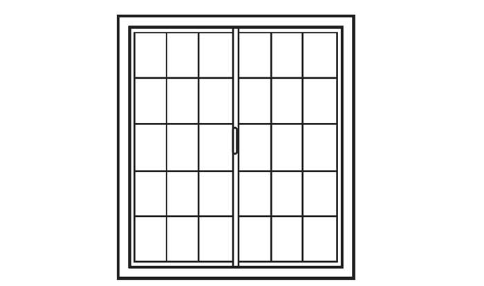 patio door colonial-grid